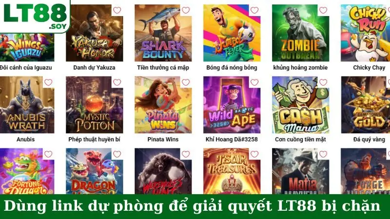 Dùng link dự phòng để giải quyết LT88 bị chặn